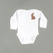 Chocolate Bunny (pocket) - Child LONG SLEEVE Tee Little Mama Shirt Shop