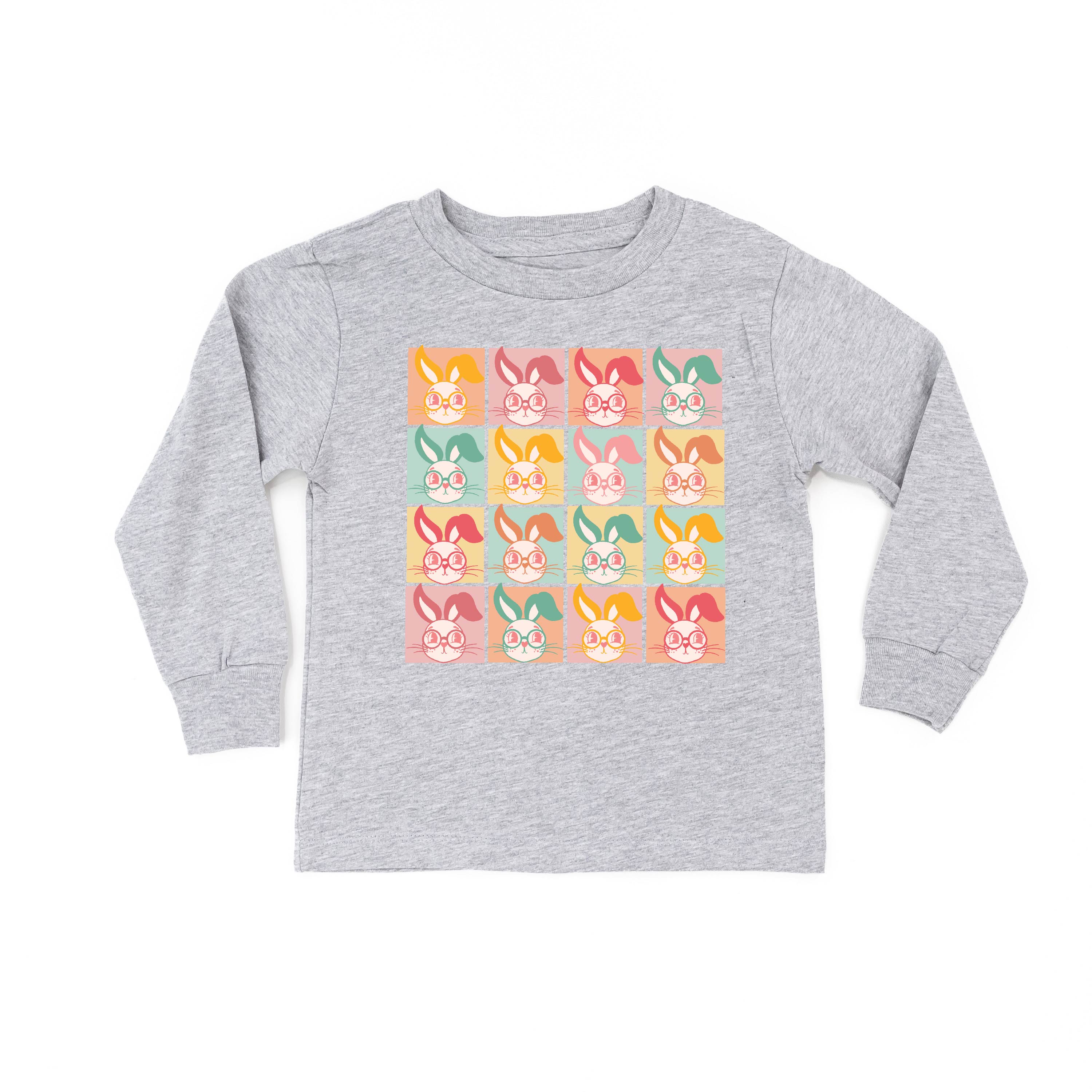 Clever Pastel Bunnies - Child LONG SLEEVE Tee Little Mama Shirt Shop