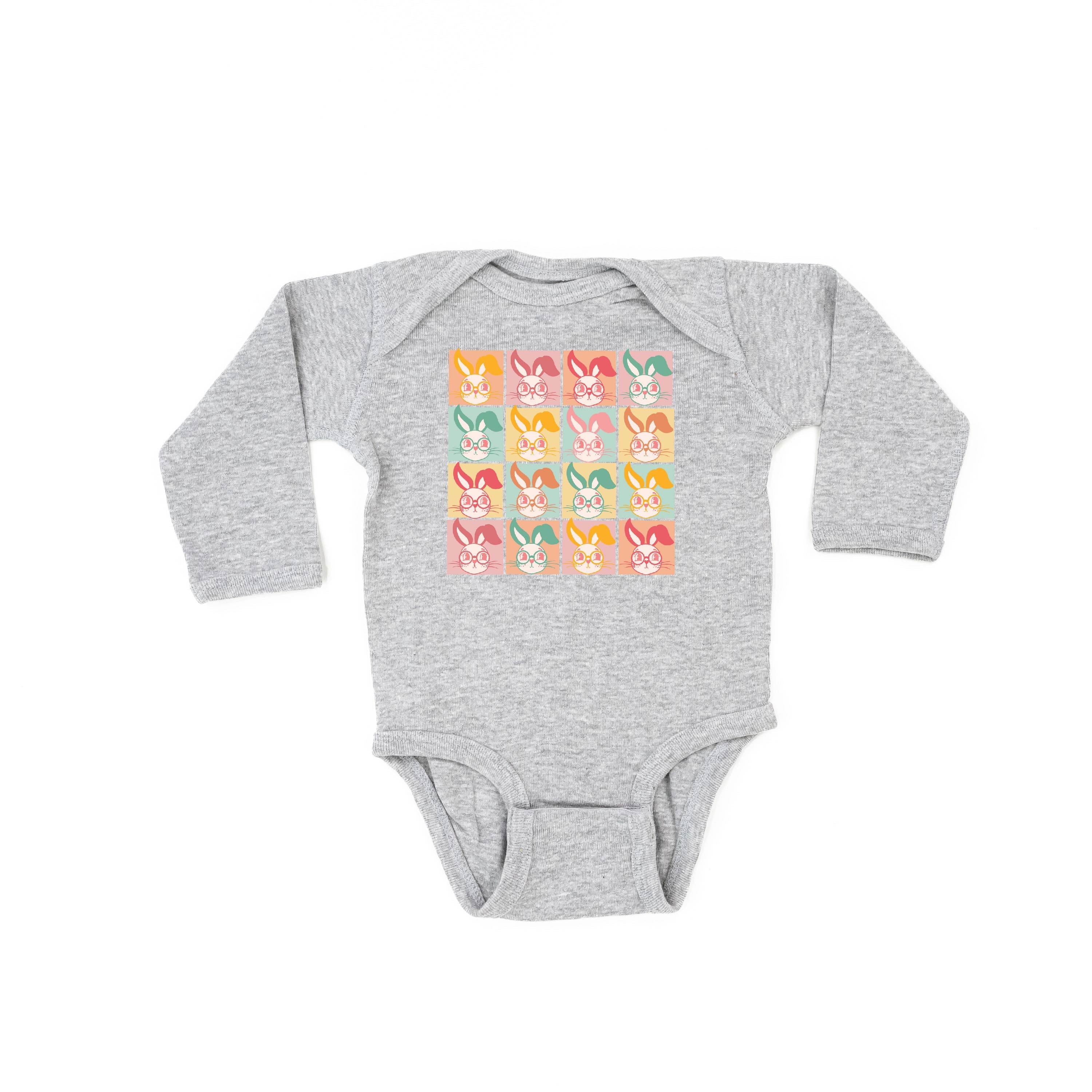 Clever Pastel Bunnies - Child LONG SLEEVE Tee Little Mama Shirt Shop