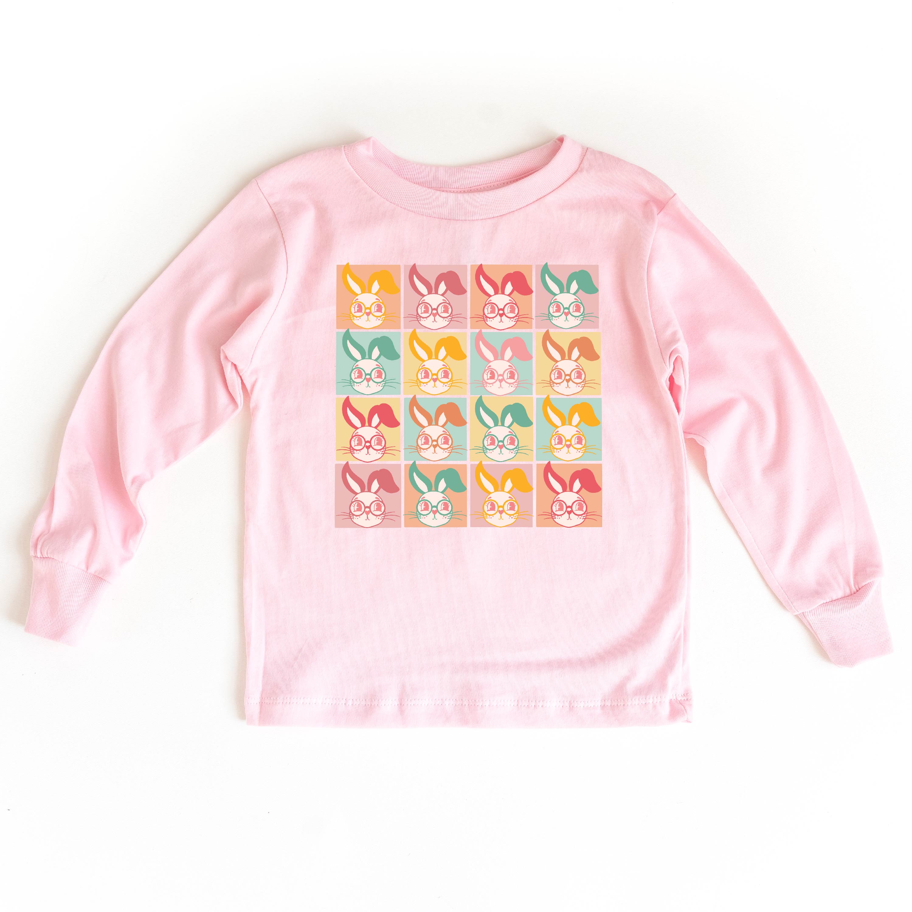 Clever Pastel Bunnies - Child LONG SLEEVE Tee Little Mama Shirt Shop