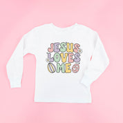 Easter Eggs Jesus Loves Me - Girl Version - Child LONG SLEEVE Tee Little Mama Shirt Shop
