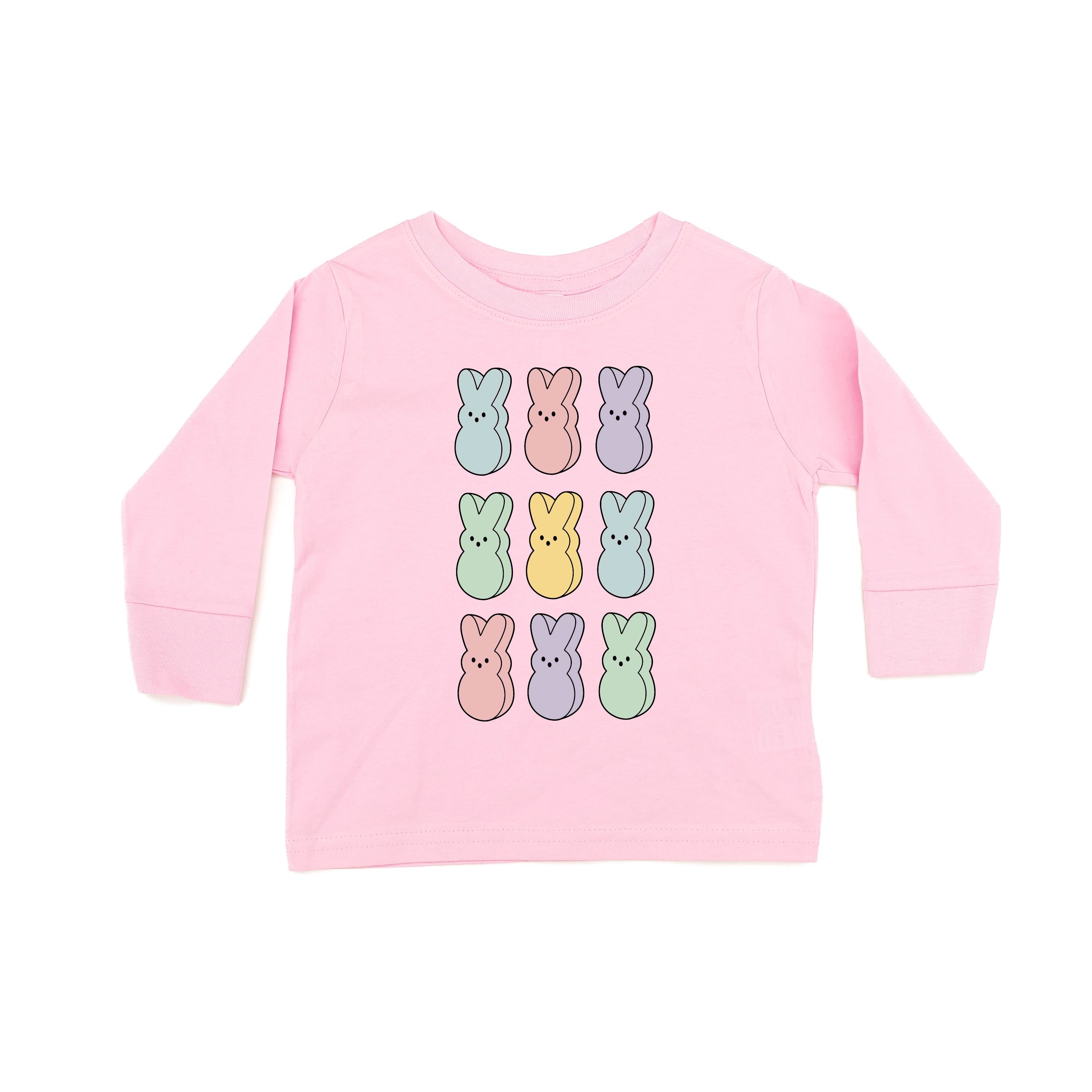 Pastel Peeps - 3x3 - Child LONG SLEEVE Tee Little Mama Shirt Shop