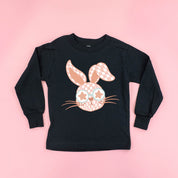 Pink Checkered Bunny - Child LONG SLEEVE Tee Little Mama Shirt Shop