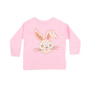 Pink Checkered Bunny - Child LONG SLEEVE Tee Little Mama Shirt Shop