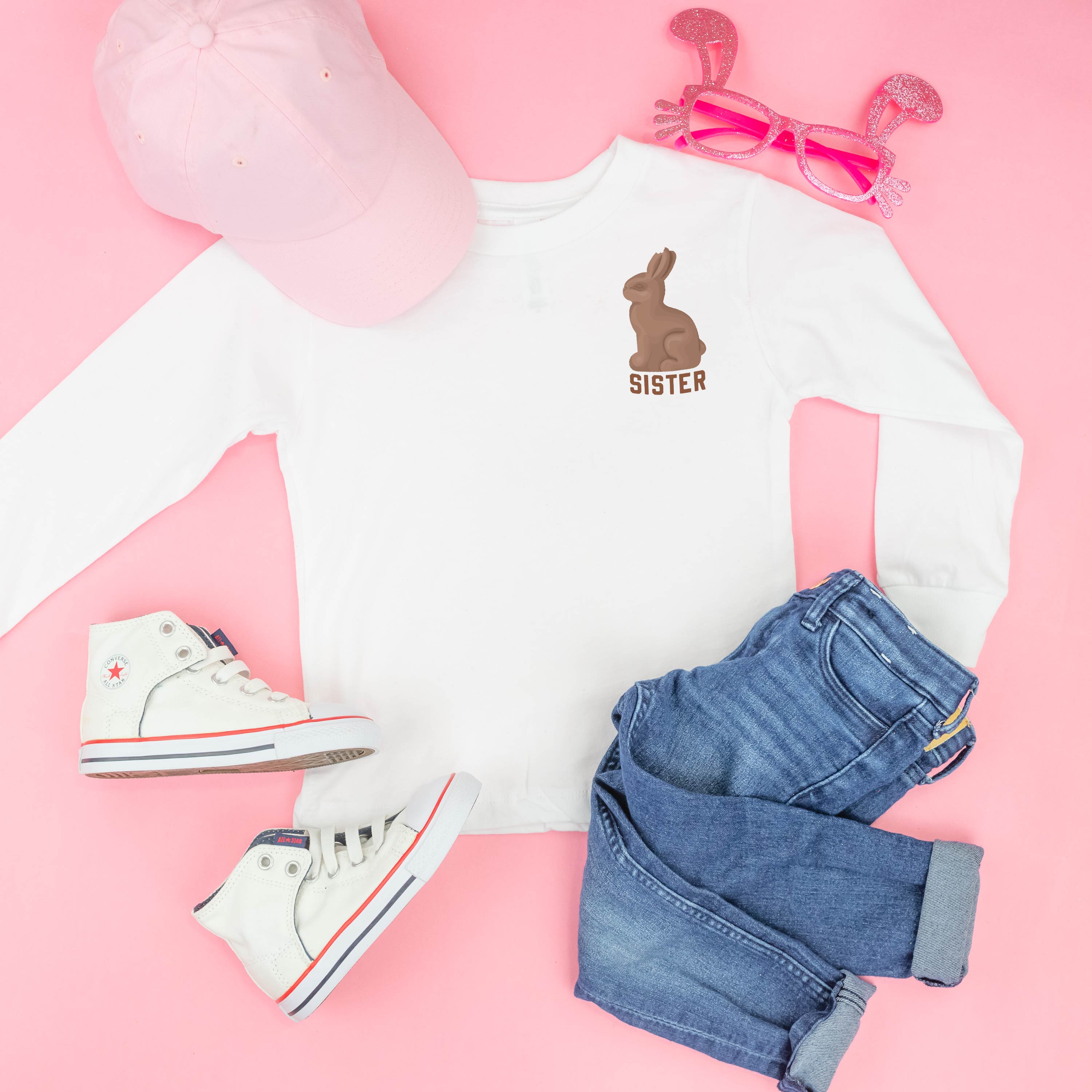 long_sleeve_child_tees_sister_chocolate_bunny_pocket_little_mama_shirt_shop