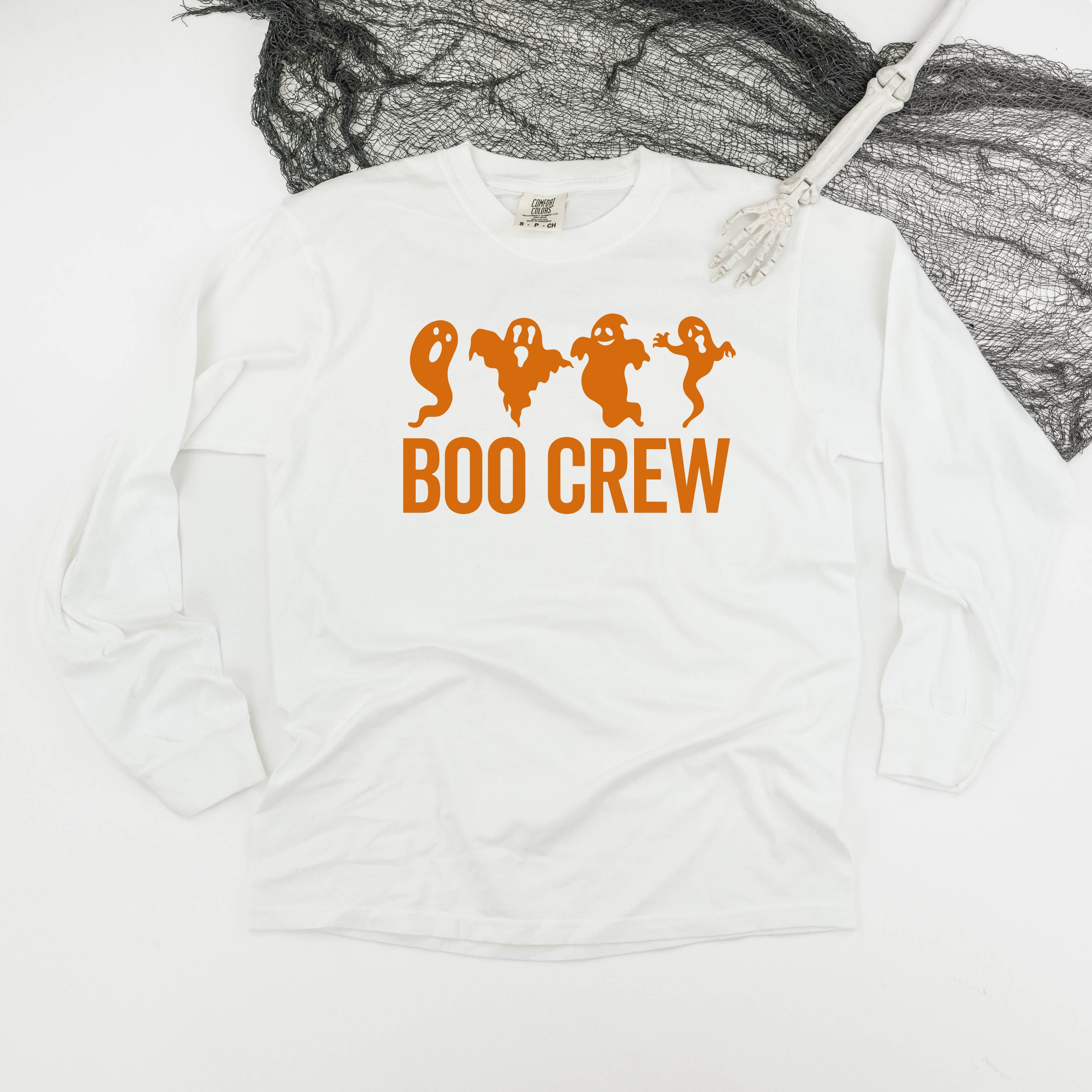 Boo Crew - Long Sleeve Comfort Colors Tee Little Mama Shirt Shop