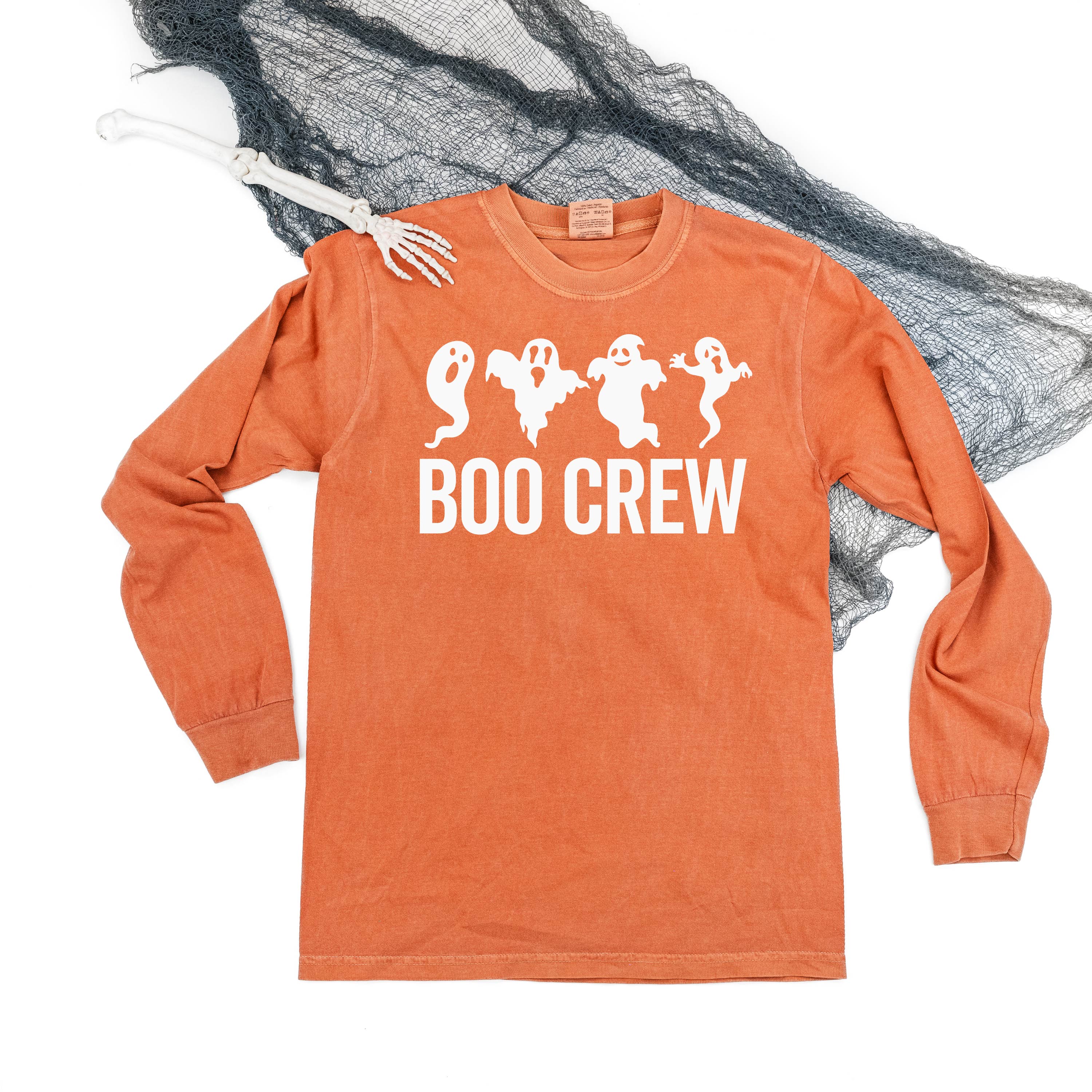 Boo Crew - Long Sleeve Comfort Colors Tee Little Mama Shirt Shop