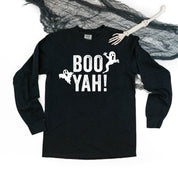 Boo Yah! - Long Sleeve Comfort Colors Tee Little Mama Shirt Shop