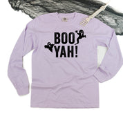 Boo Yah! - Long Sleeve Comfort Colors Tee Little Mama Shirt Shop