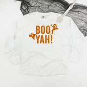 Boo Yah! - Long Sleeve Comfort Colors Tee Little Mama Shirt Shop