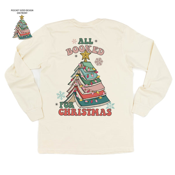 long_sleeve_comfort_colors_all_booked_for_Christmas_little_mama_shirt_shop
