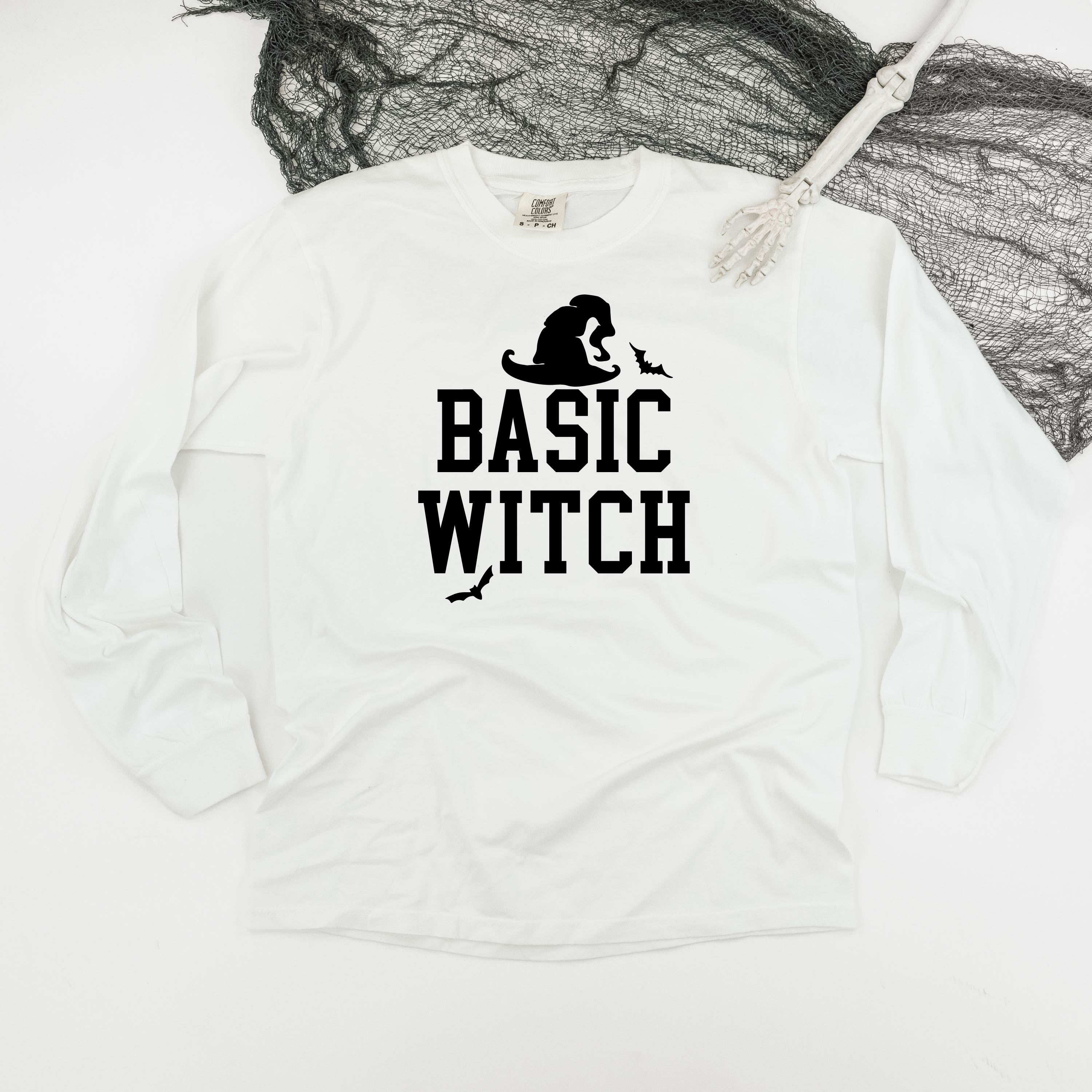 Basic Witch - Long Sleeve Comfort Colors Tee Little Mama Shirt Shop