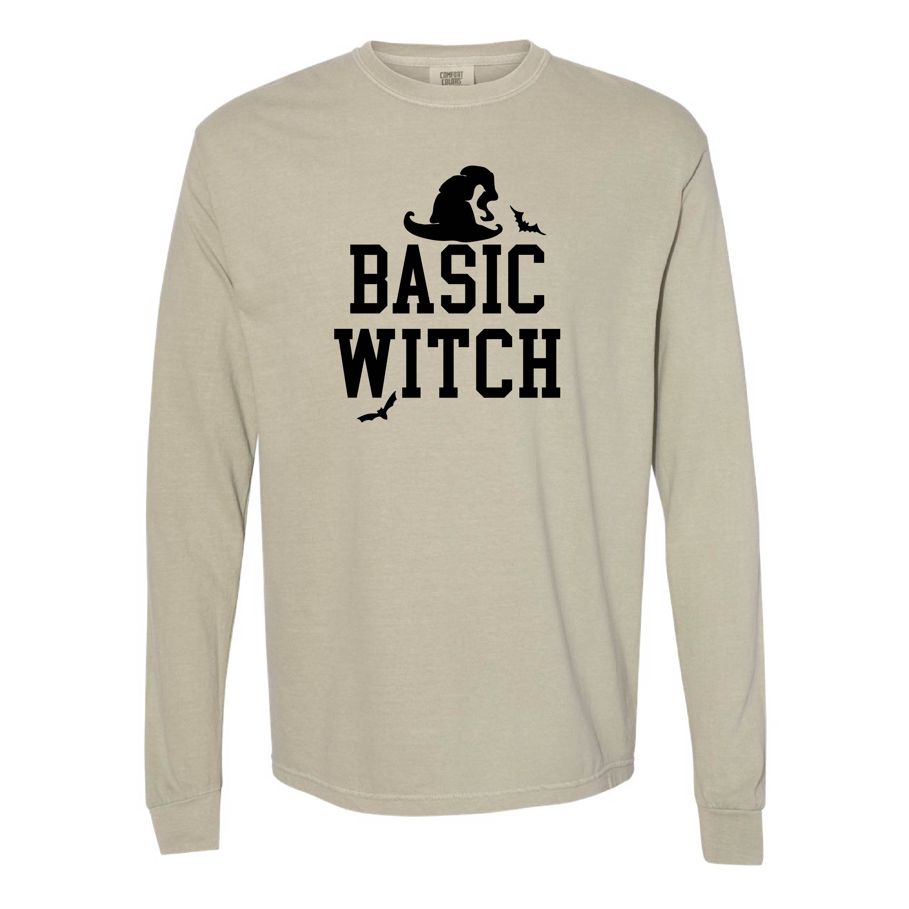 Basic Witch - Long Sleeve Comfort Colors Tee Little Mama Shirt Shop