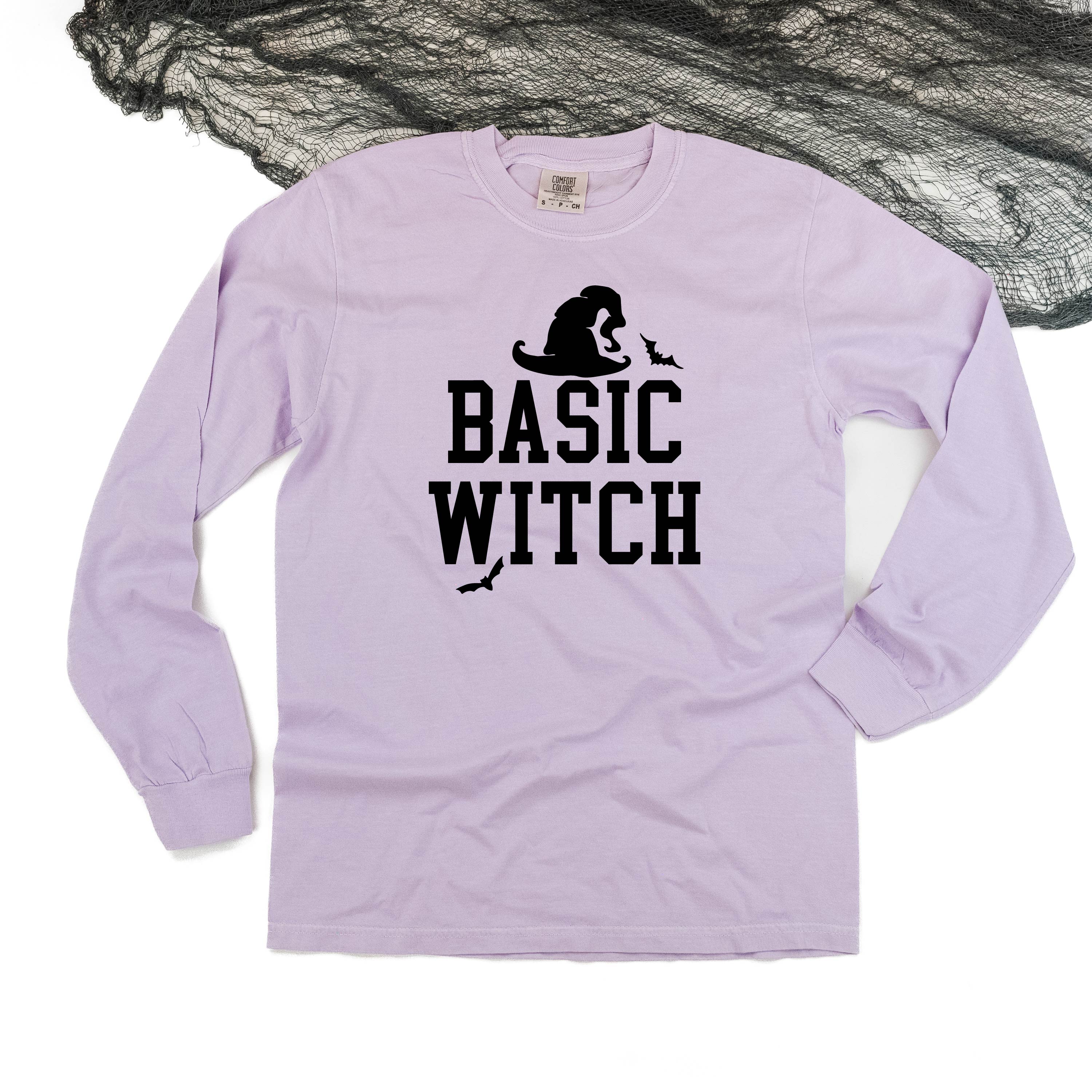 Basic Witch - Long Sleeve Comfort Colors Tee Little Mama Shirt Shop