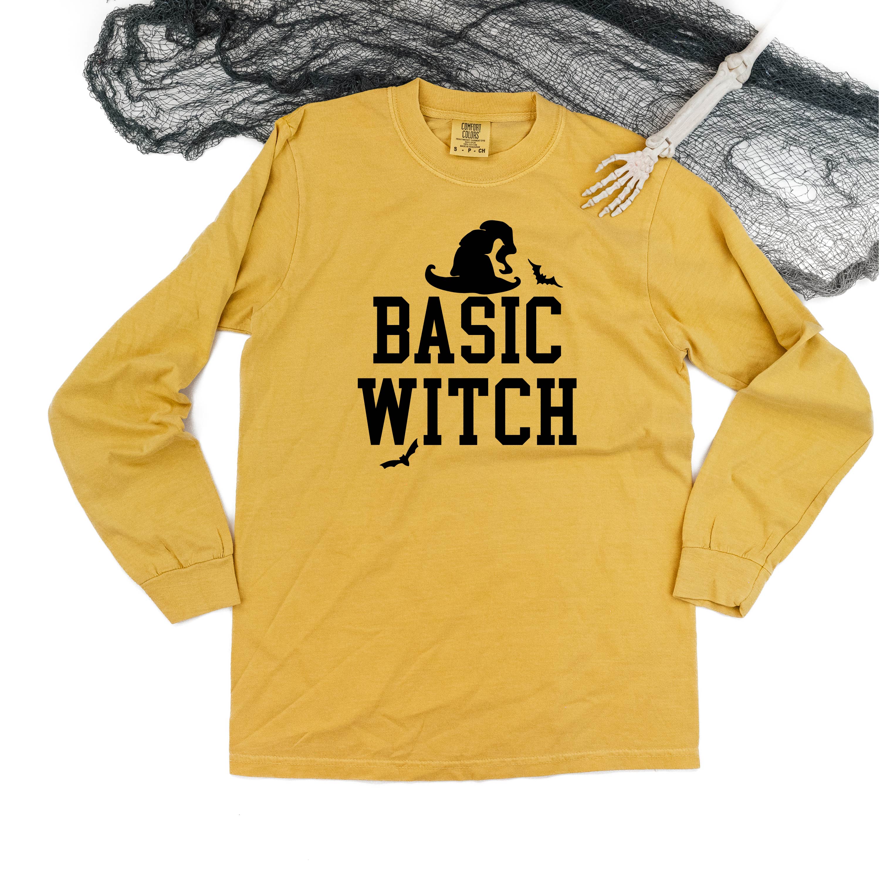 Basic Witch - Long Sleeve Comfort Colors Tee Little Mama Shirt Shop