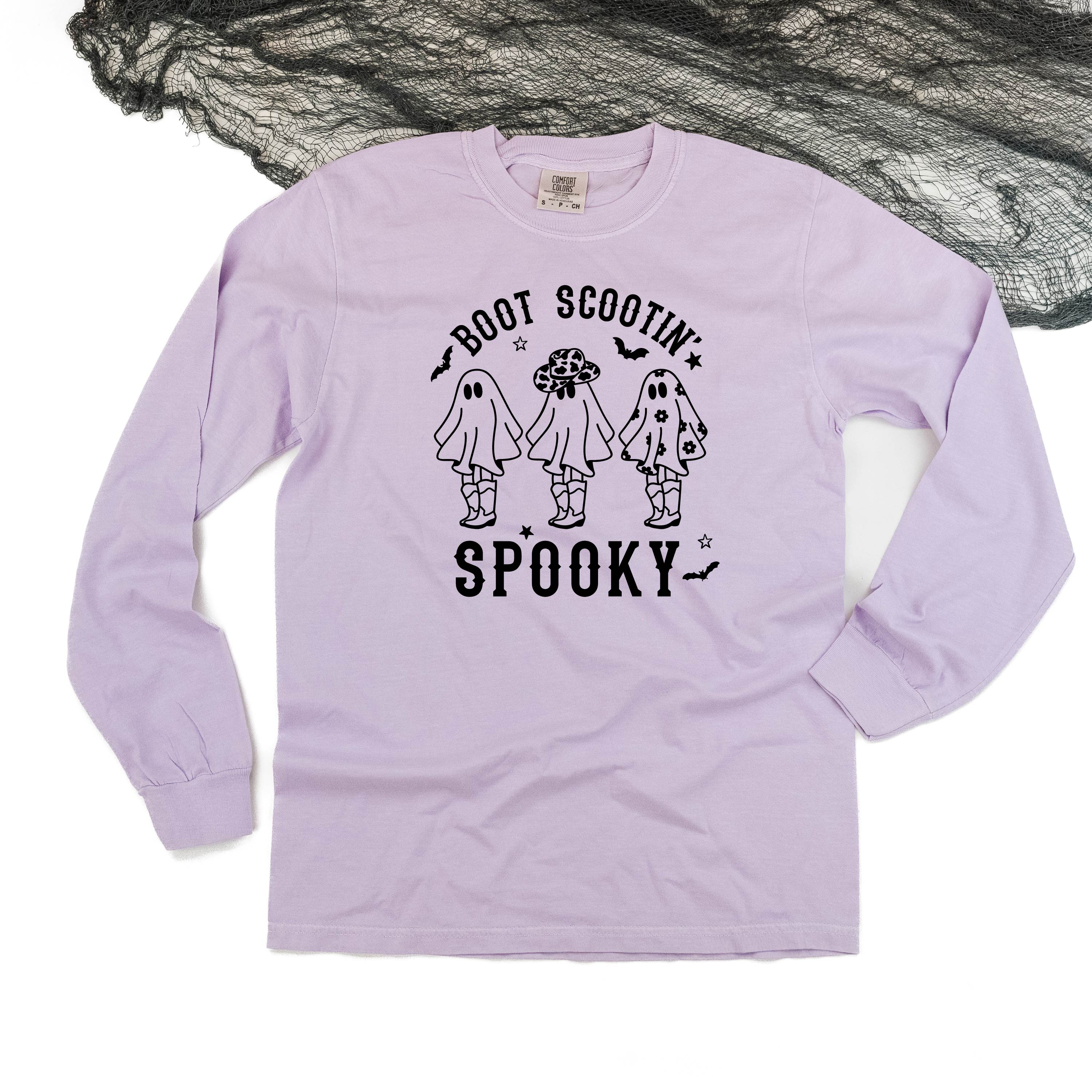 Boot Scootin' Spooky - Long Sleeve Comfort Colors Tee Little Mama Shirt Shop