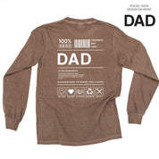 Dad Ingredients - LONG SLEEVE Comfort Colors Tee Little Mama Shirt Shop