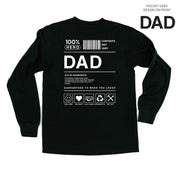 Dad Ingredients - LONG SLEEVE Comfort Colors Tee Little Mama Shirt Shop