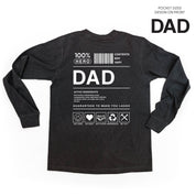 Dad Ingredients - LONG SLEEVE Comfort Colors Tee Little Mama Shirt Shop
