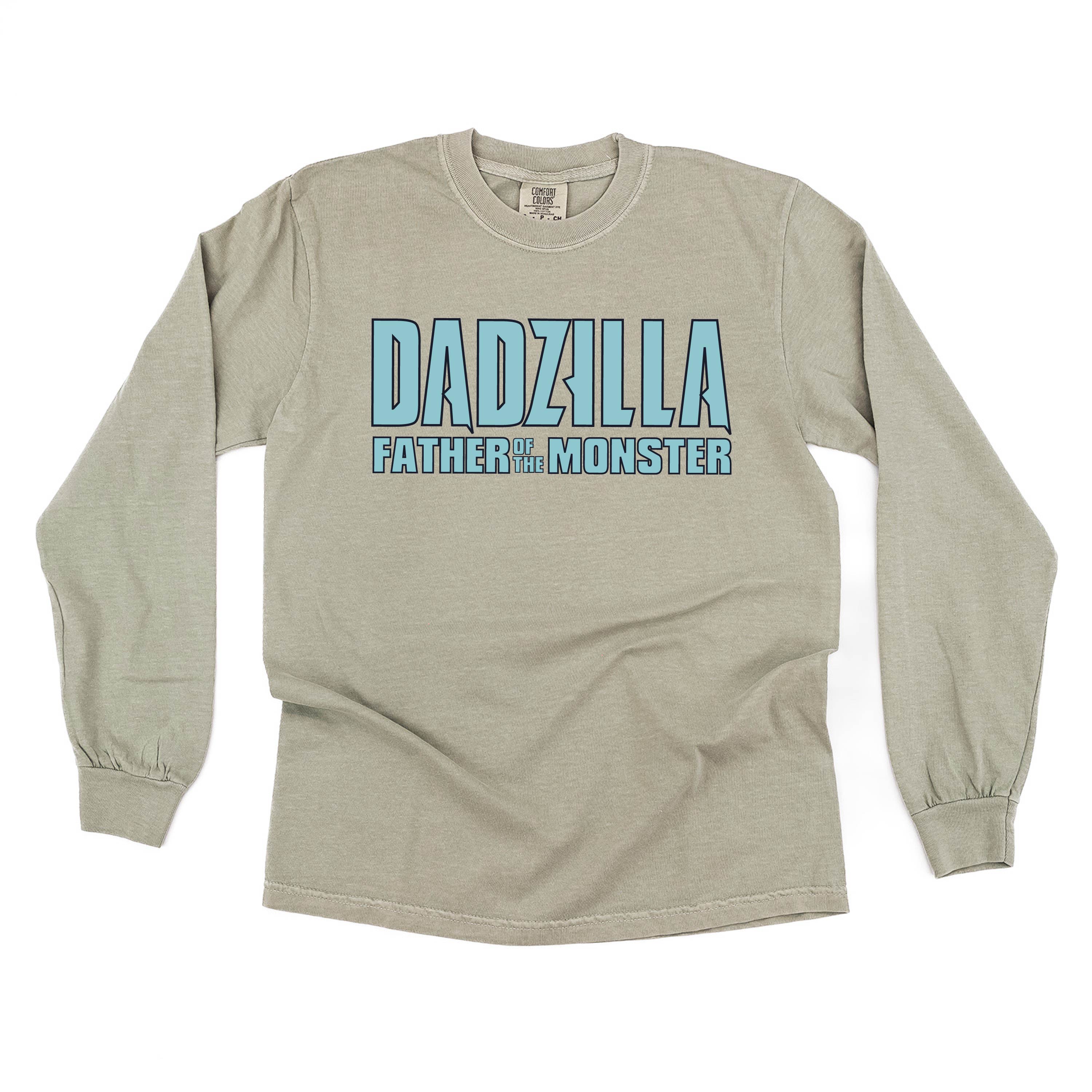 Dadzilla - Father Of The Monster(s) - LONG SLEEVE Comfort Colors Tee Little Mama Shirt Shop