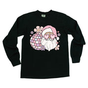 Disco Santa - LONG SLEEVE Comfort Colors Tee Little Mama Shirt Shop