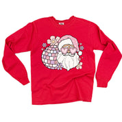 Disco Santa - LONG SLEEVE Comfort Colors Tee Little Mama Shirt Shop