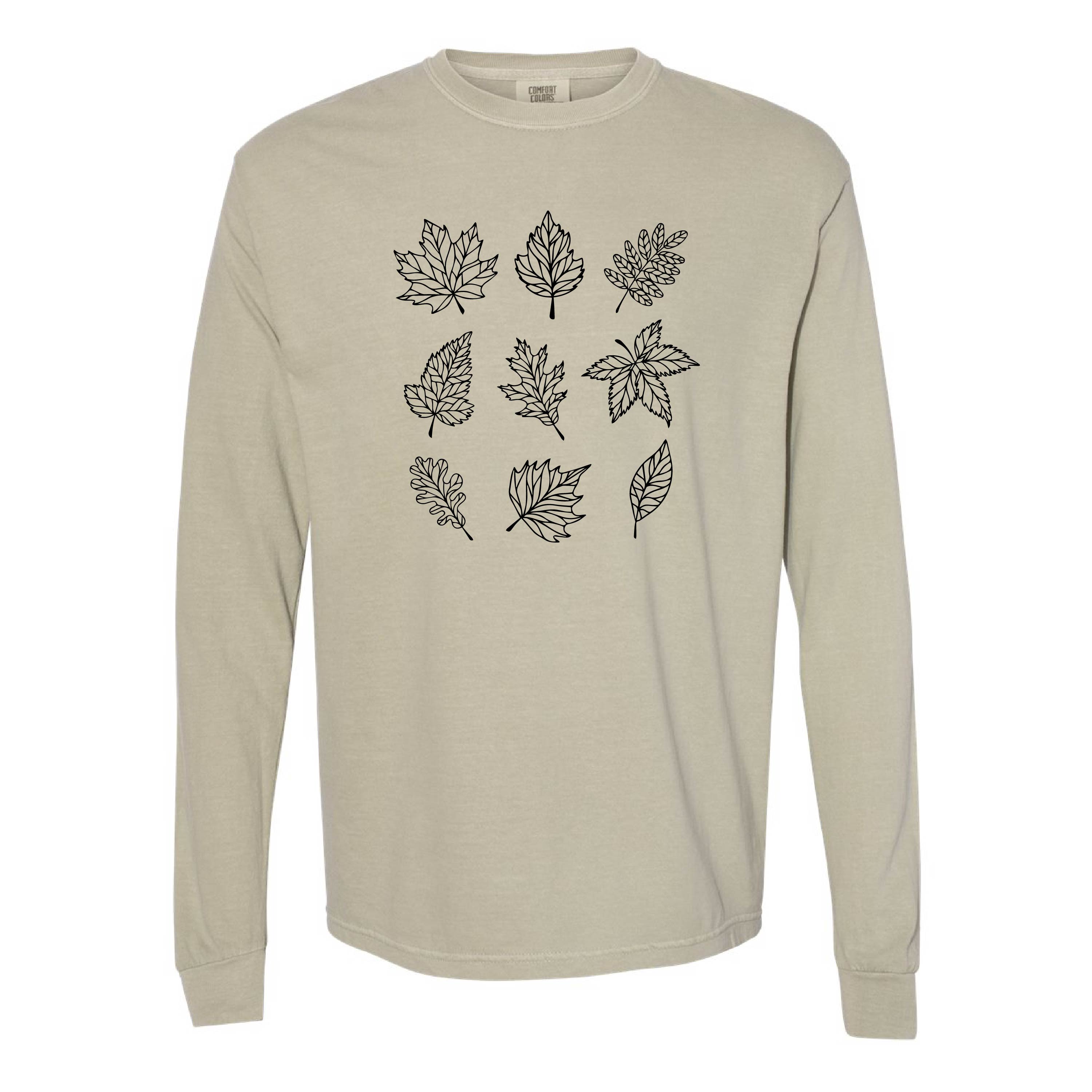 Fall Leaves - LONG SLEEVE Comfort Colors Tee Little Mama Shirt Shop