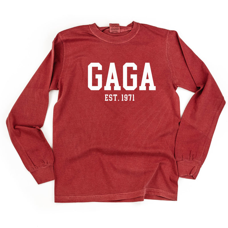 Gaga - EST. (Select Your Year) - LONG SLEEVE COMFORT COLORS TEE