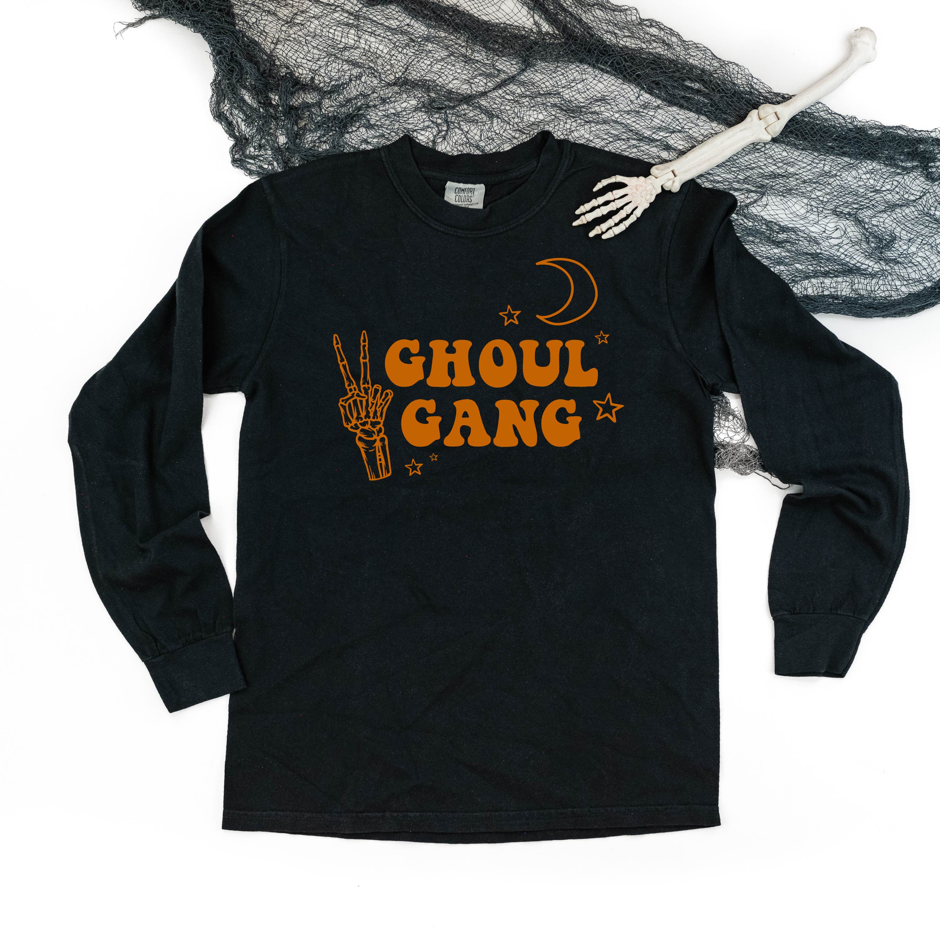 Ghoul Gang - Long Sleeve Comfort Colors Tee Little Mama Shirt Shop