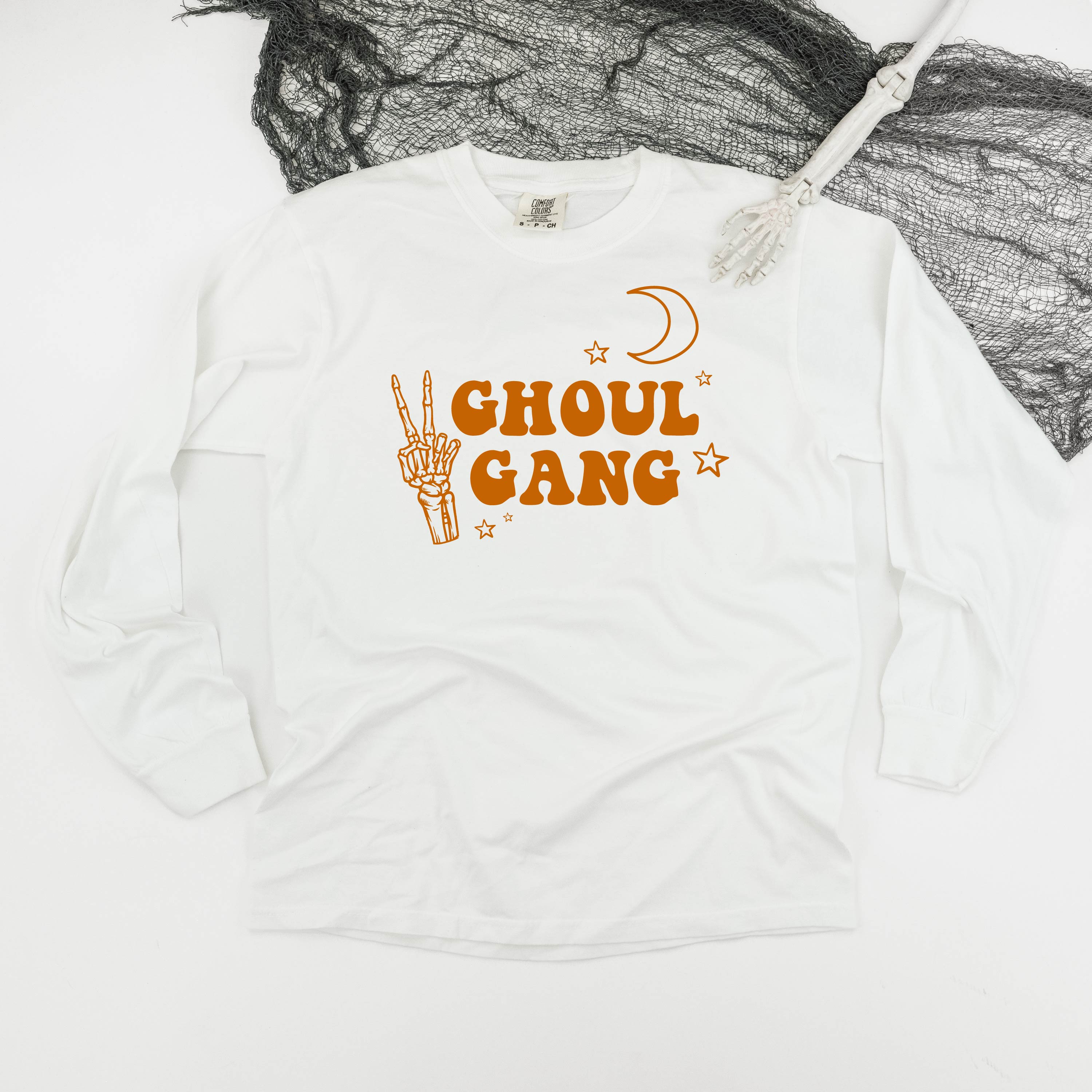 Ghoul Gang - Long Sleeve Comfort Colors Tee Little Mama Shirt Shop