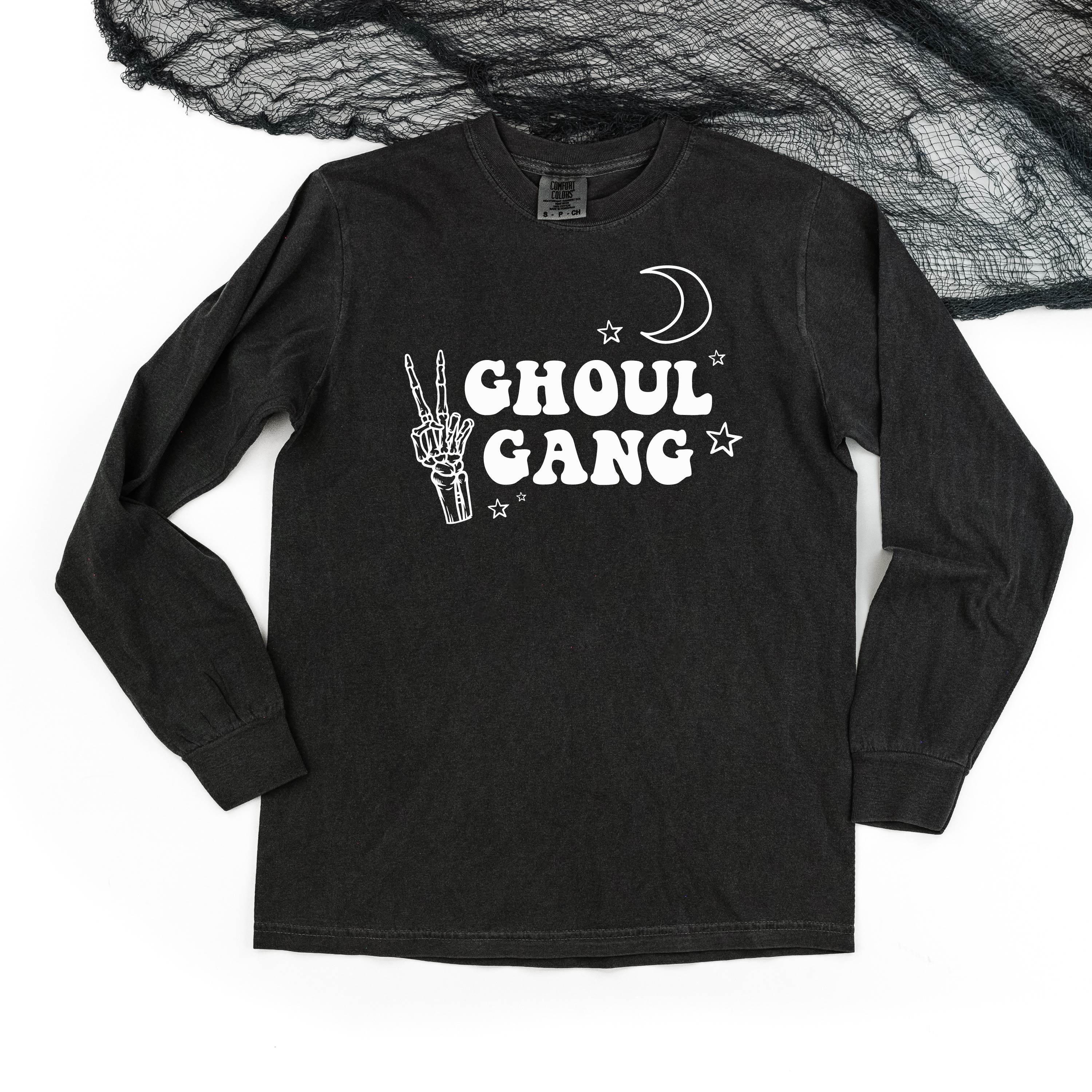 Ghoul Gang - Long Sleeve Comfort Colors Tee Little Mama Shirt Shop