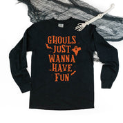 Ghouls Just Wanna Have Fun - Long Sleeve Comfort Colors Tee Little Mama Shirt Shop