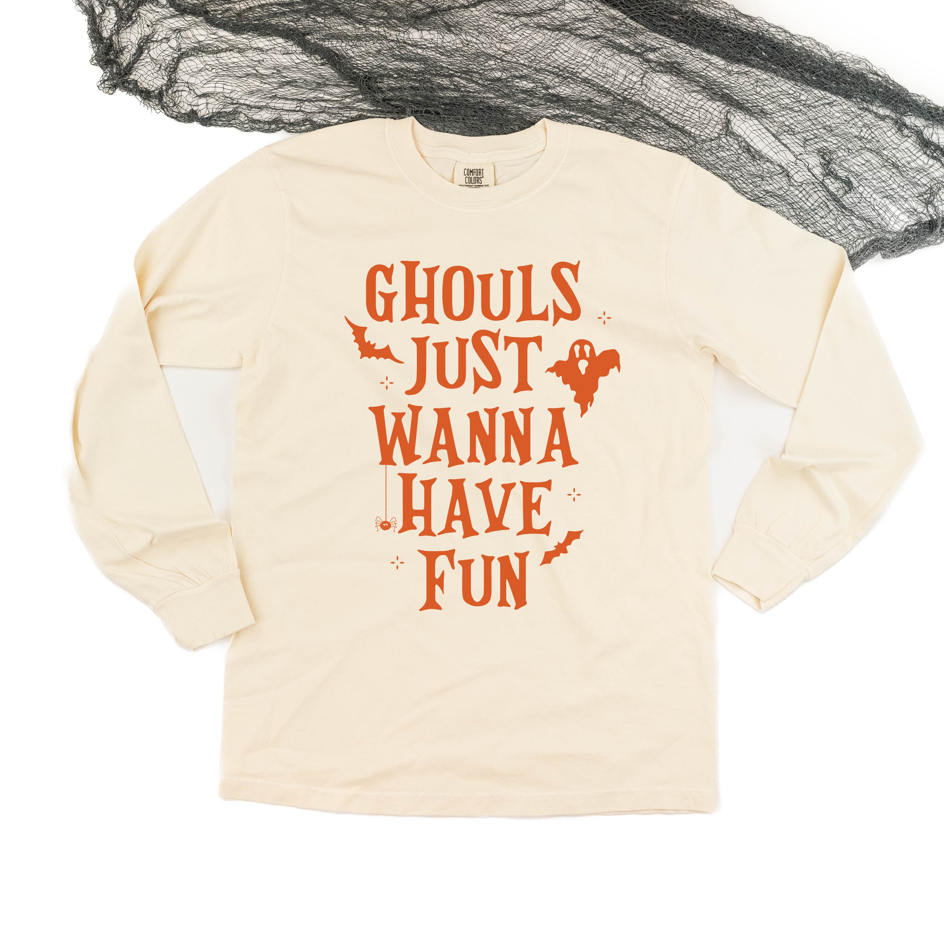 Ghouls Just Wanna Have Fun - Long Sleeve Comfort Colors Tee Little Mama Shirt Shop