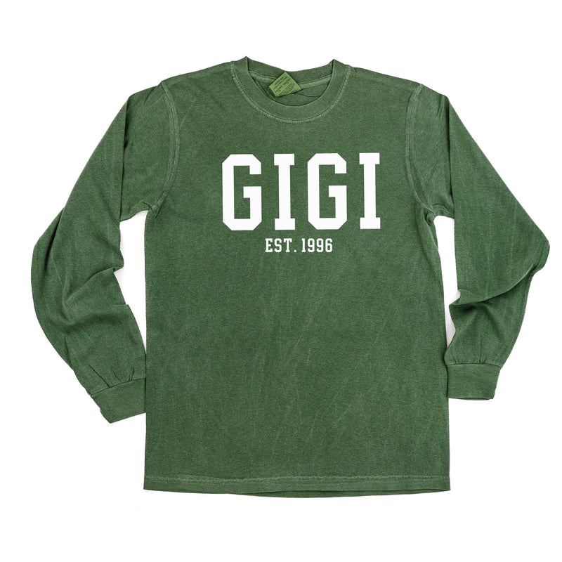 Gigi - EST. (Select Your Year) - LONG SLEEVE COMFORT COLORS TEE