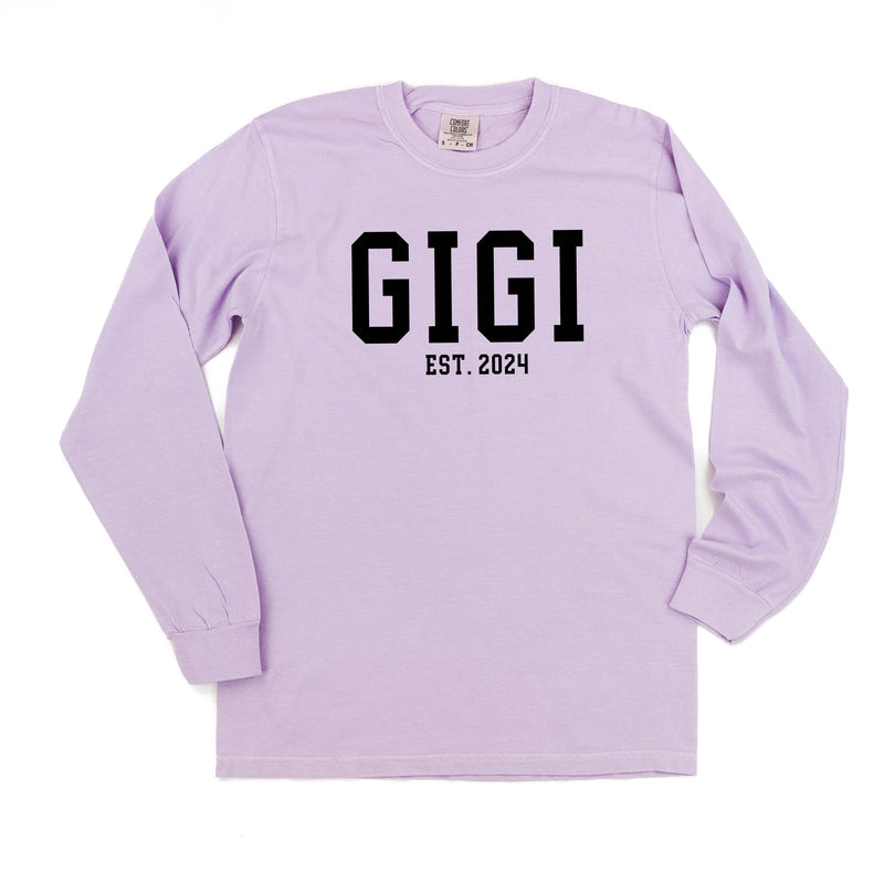 Gigi - EST. (Select Your Year) - LONG SLEEVE COMFORT COLORS TEE
