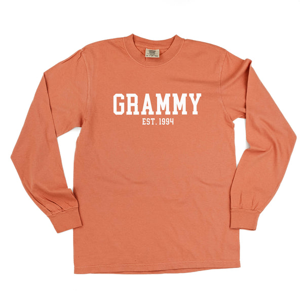 Grammy - EST. (Select Your Year) - LONG SLEEVE COMFORT COLORS TEE