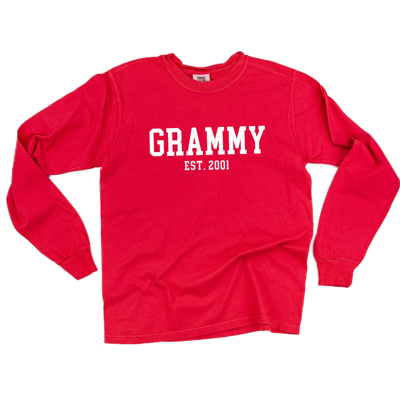 Grammy - EST. (Select Your Year) - LONG SLEEVE COMFORT COLORS TEE