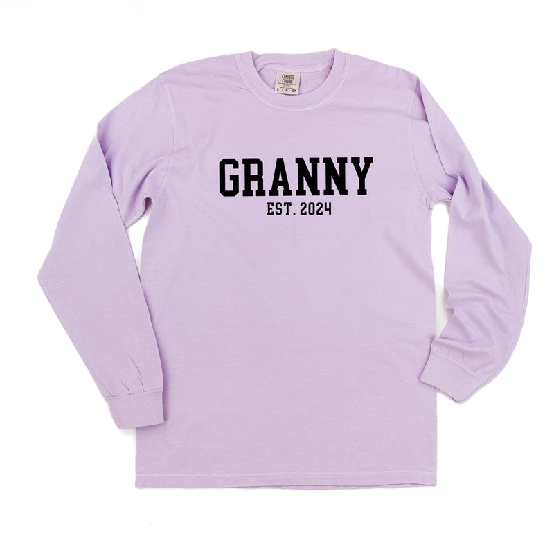 Granny - EST. (Select Your Year) - LONG SLEEVE COMFORT COLORS TEE
