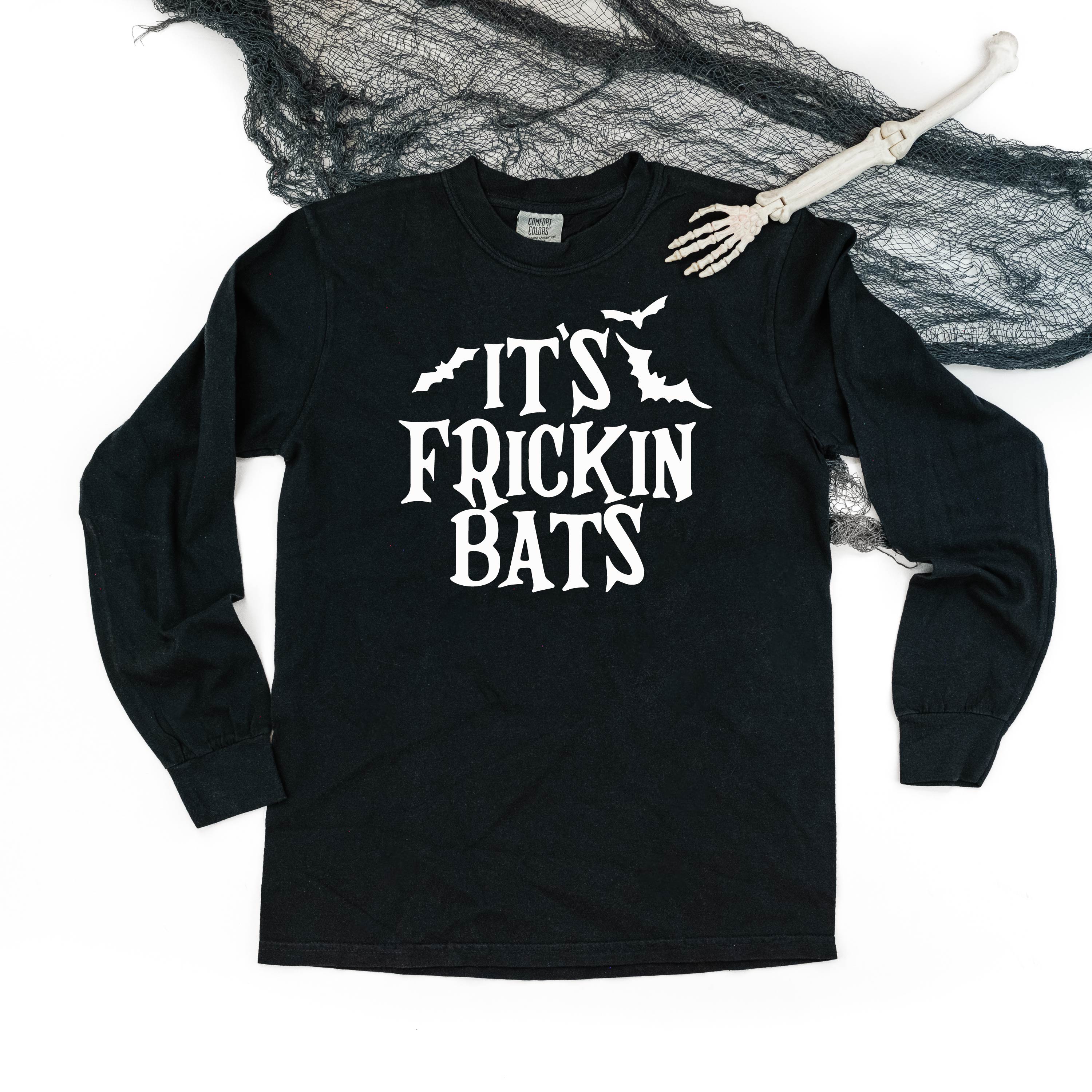 It's Frickin Bats - Long Sleeve Comfort Colors Tee Little Mama Shirt Shop