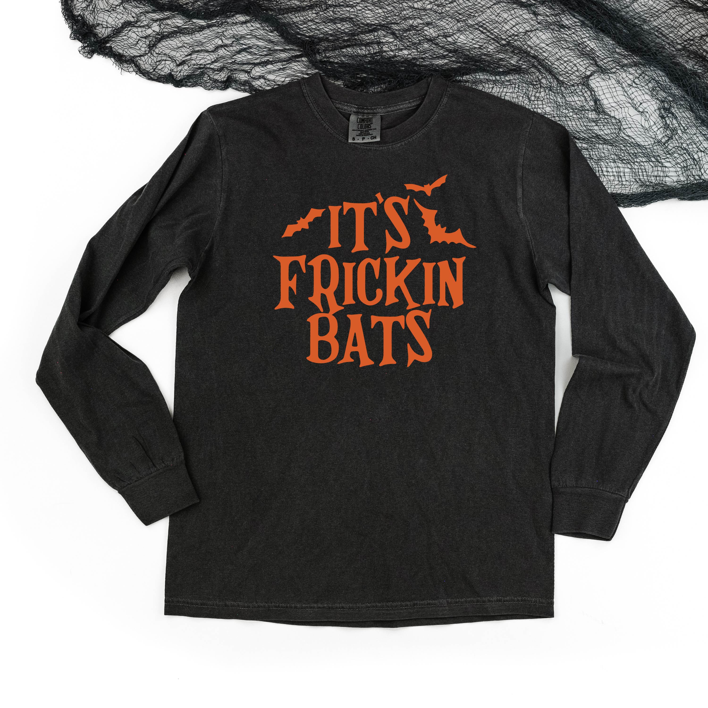 It's Frickin Bats - Long Sleeve Comfort Colors Tee Little Mama Shirt Shop