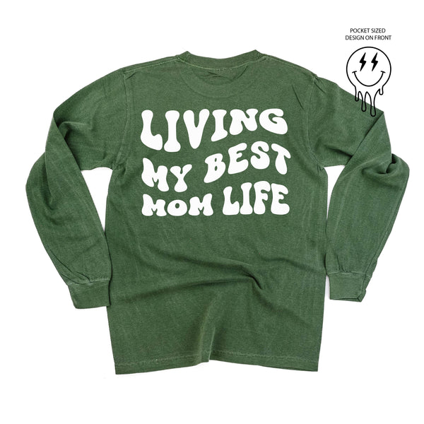 long_sleeve_comfort_colors_living_my_best_mom_life_lightning_eyes_little_mama_shirt_shop