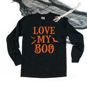 Love My Boo (Bats) - Singular - Long Sleeve Comfort Colors Tee Little Mama Shirt Shop