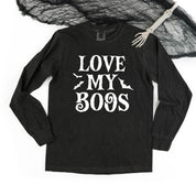 Love My Boos (Bats) - Plural - Long Sleeve Comfort Colors Tee Little Mama Shirt Shop