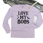 Love My Boos (Bats) - Plural - Long Sleeve Comfort Colors Tee Little Mama Shirt Shop