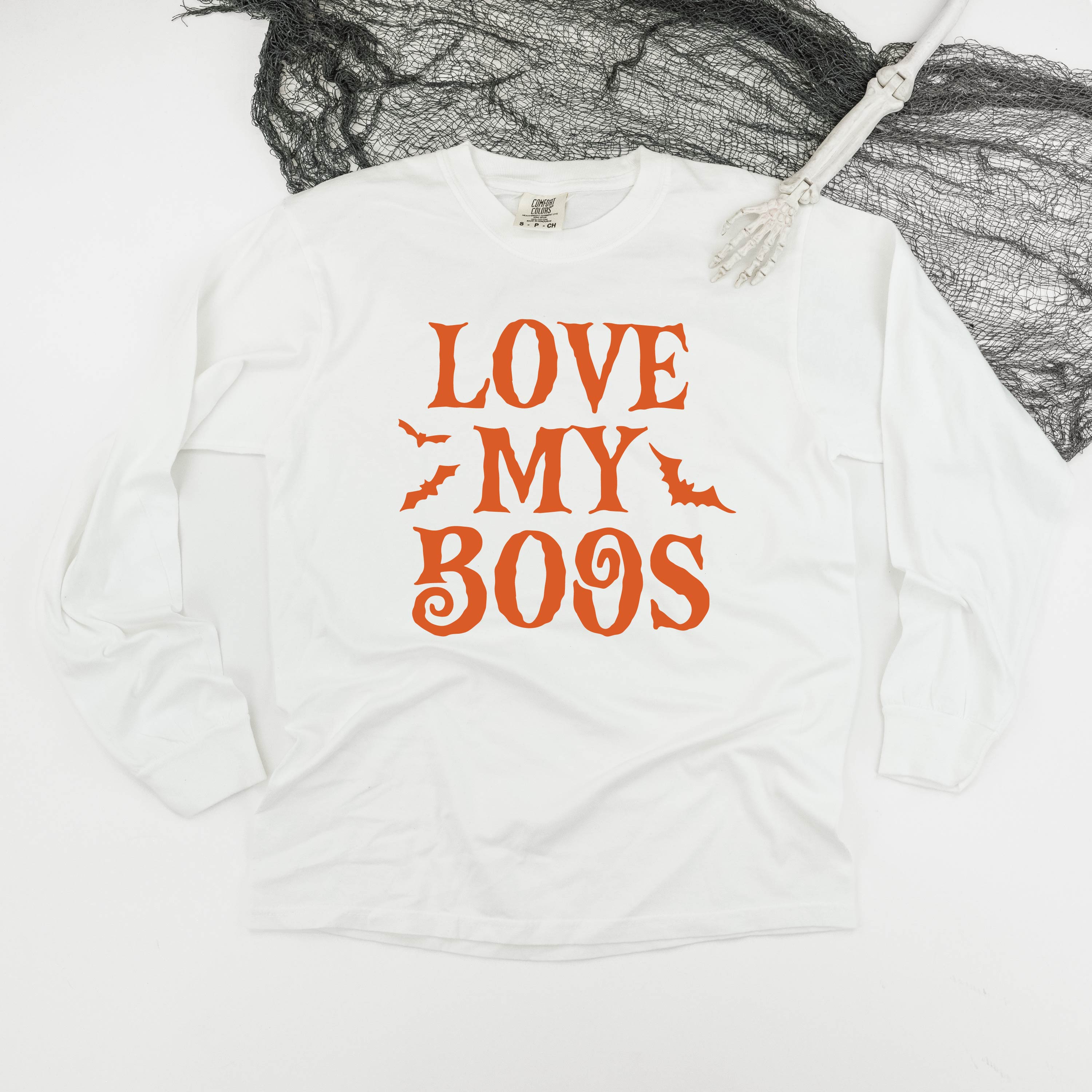 Love My Boos (Bats) - Plural - Long Sleeve Comfort Colors Tee Little Mama Shirt Shop