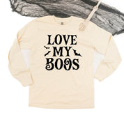 Love My Boos (Bats) - Plural - Long Sleeve Comfort Colors Tee Little Mama Shirt Shop