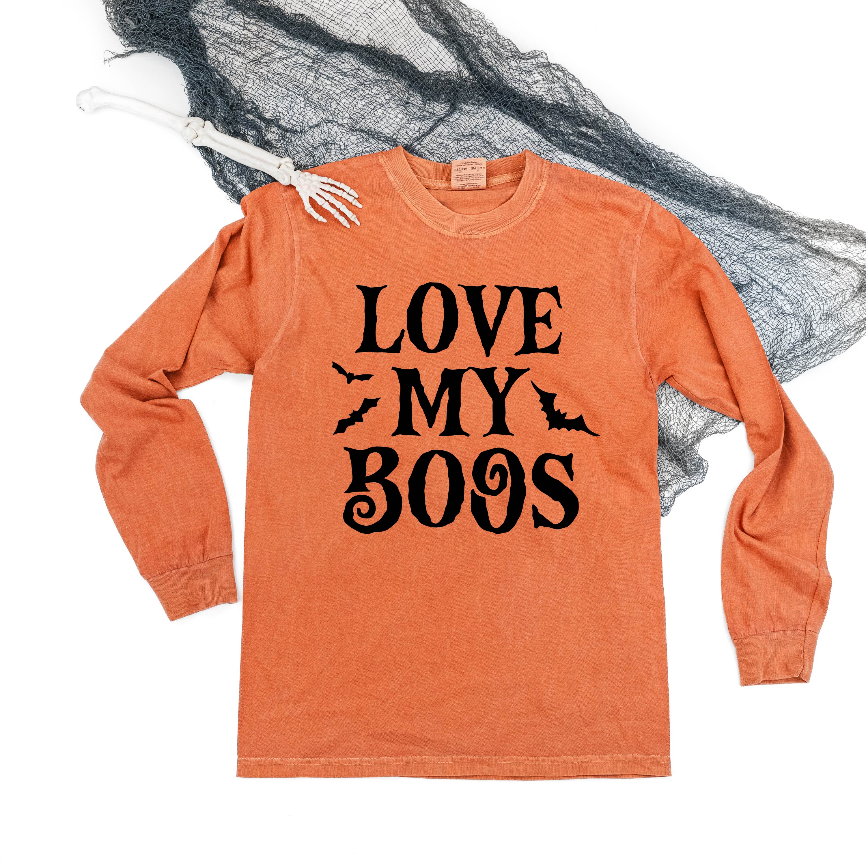 Love My Boos (Bats) - Plural - Long Sleeve Comfort Colors Tee Little Mama Shirt Shop