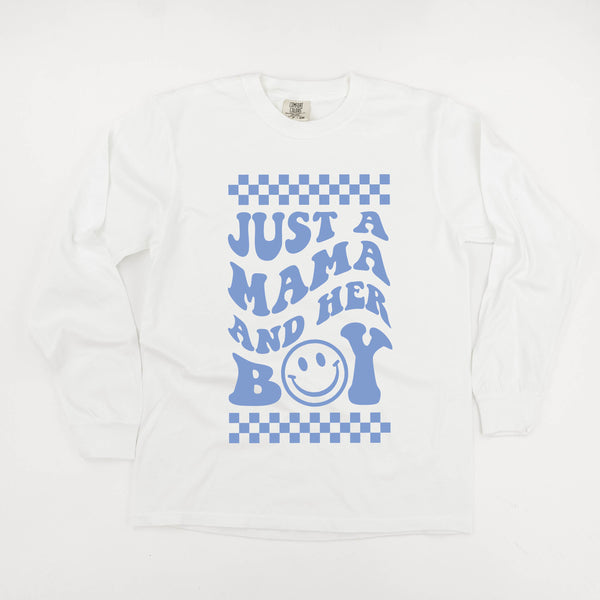 THE RETRO EDIT - Just a Mama and Her Boy (Singular) - LONG SLEEVE COMFORT COLORS TEE