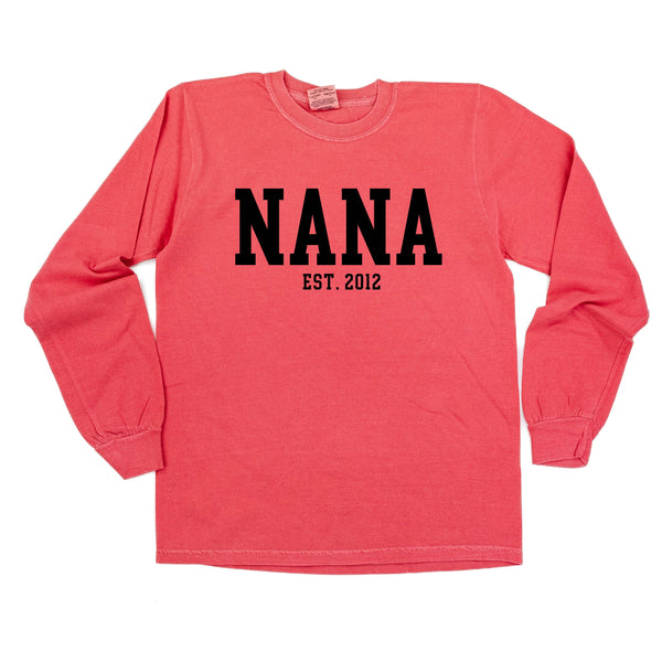 LONG SLEEVE COMFORT COLORS TEE - Nana - EST. (Select Your Year)