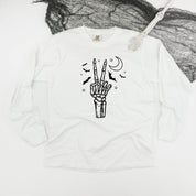 Peace - Skeleton - Long Sleeve Comfort Colors Tee Little Mama Shirt Shop